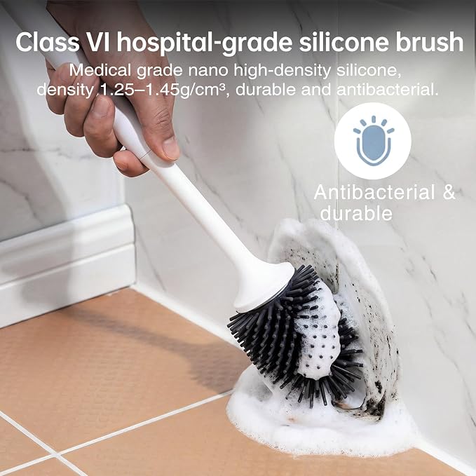 Lefree Silicone Toilet Brush and Holder Set - Image 4