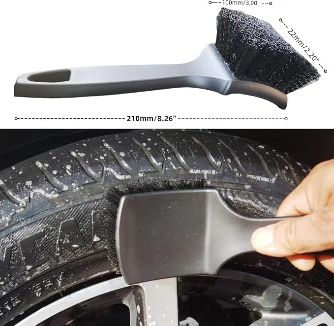 4PCS Wheel Brush Kit for Cleaning Wheel and Tire, Wheel and Rim Brush, Car - Image 3