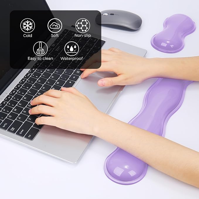 Gel Wrist Rest for Keyboard and Mouse, Wrist Rest for Keyboard, Mouse Wrist - Image 2