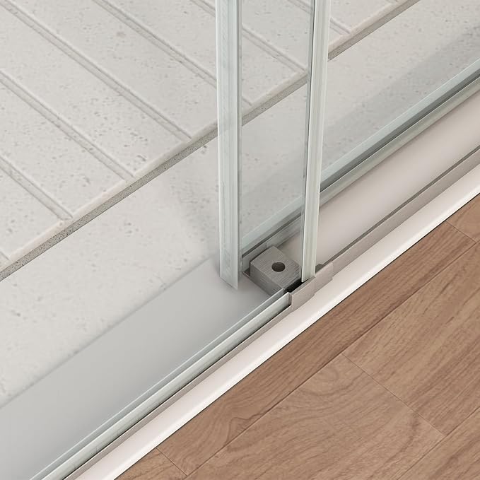 Sunrosa Frameless Shower Door, 51-55" W x 76" H Sliding Shower Door - Image 4