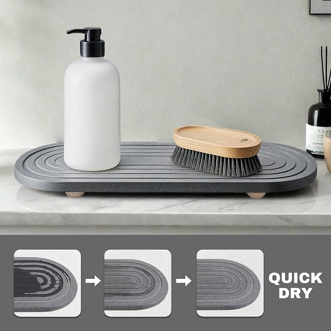 Instant Dry Sink Caddy Organizer, Fast Drying Sink Caddy, Water Absorbing Stone - Image 3