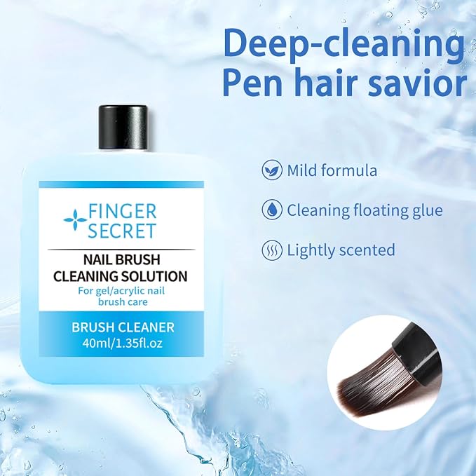 Nail Brush Cleaning Solution - 40ml Nail Art Brush Cleaner - Image 5