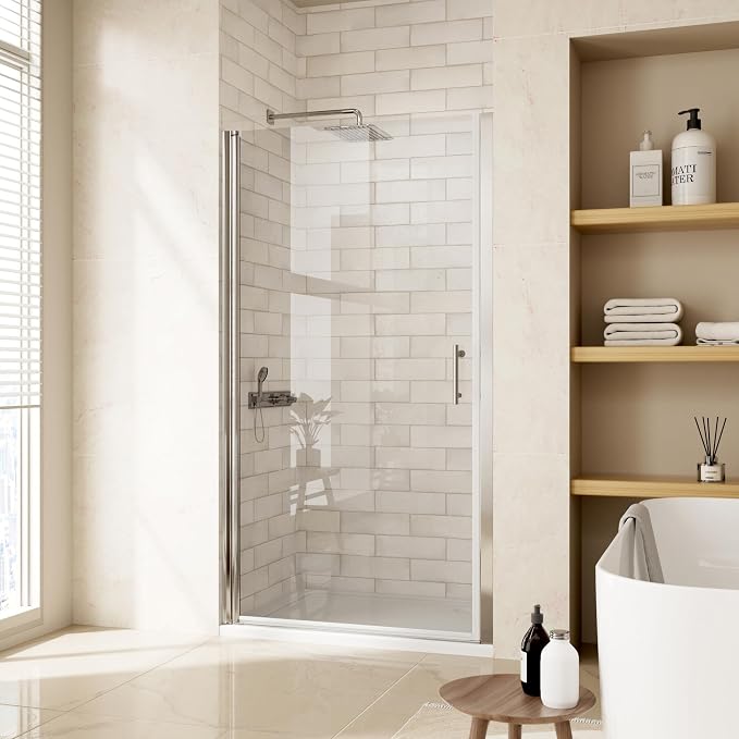 34-35.4" W x 72" H Shower Door, Royal Guard Frameless Pivot Shower Door by RoyalGuard