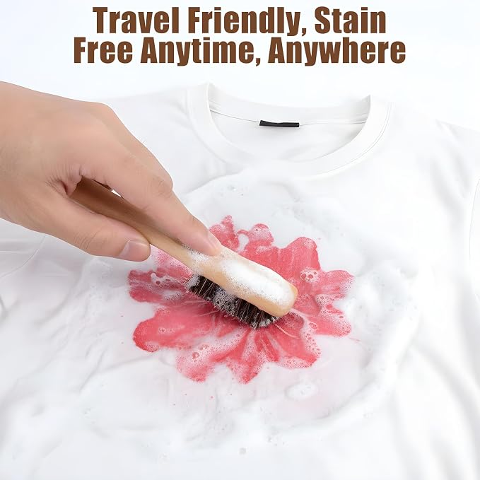 3 Pcs Laundry Stain Brush, Wood Laundry Stain Brush - Image 5
