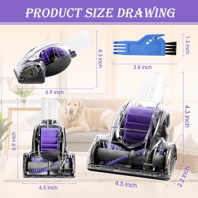 Upgraded Pet Hair Power Brush Tool Attachment - Image 3