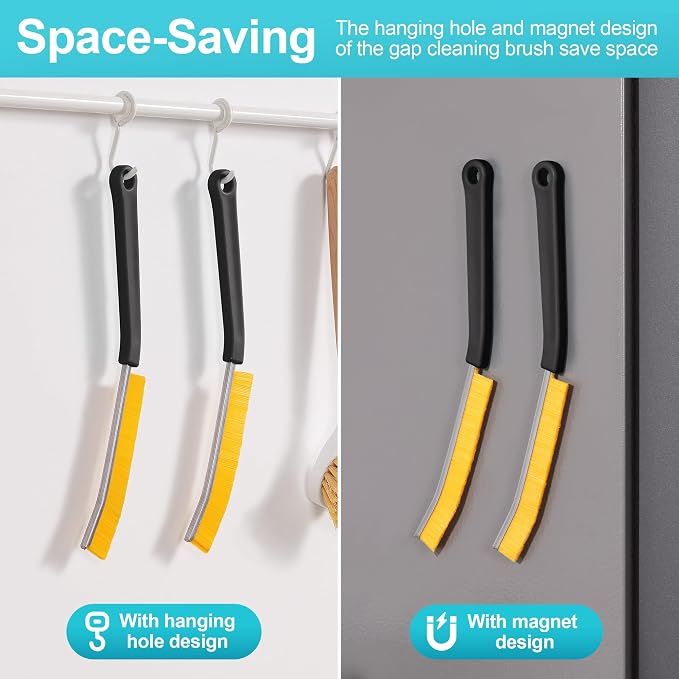 JOYMOOP 4 Pack Crevice Cleaning Brush, House Cleaning Supplies, Magnetic Gap - Image 2