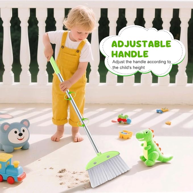 Mini Broom with Dustpan for Kids, 28-in Handle Kids Broom and Dustpan Set for - Image 5