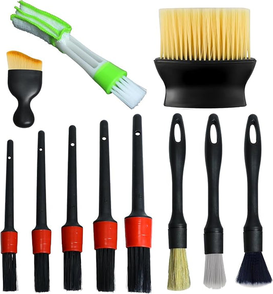 11 Pcs Car Interior Detailing Brush Set, Car Interior Soft Cleaning Brush by Gabrella