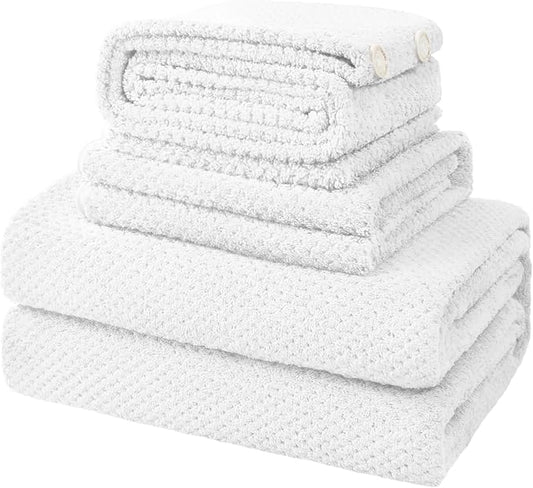 Soft Bath Towel Set of 4, Extra Large Microfiber Towels 35x70 in, Bath Towel by BESTCHOICEFORYOU%EF%BC%81