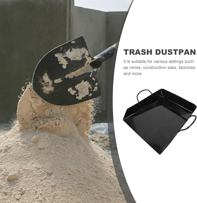 Healifty Handheld Dustpan with Handle Large Metal Dust Pan - Image 7