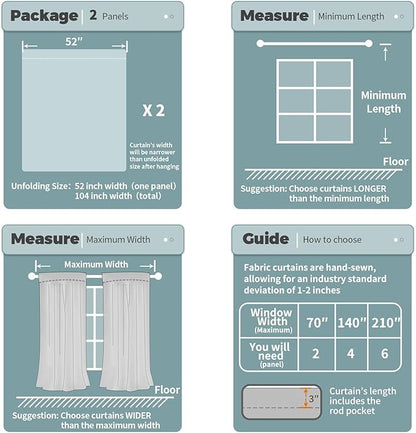 BGment Pink Blackout Curtains for Nursery, Short Kids Curtains Thermal Insulated Noise Canceling Full Sun Block Girls Baby Room Curtains 45 Inch Length, 2 Panels, Each Small Drape 52 Inch Wide