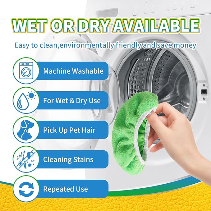 5 Pack Reusable 100% Chenille Mop Pads Compatible - Image 3