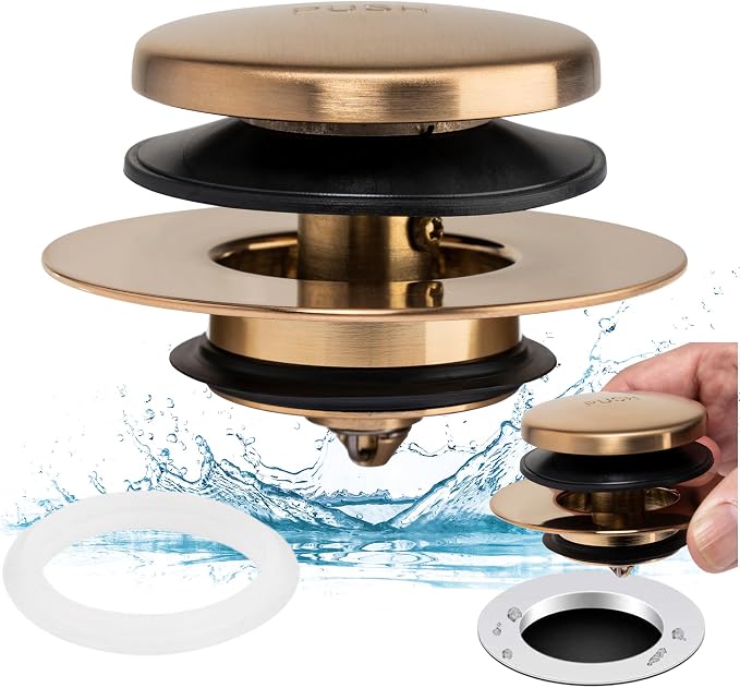 Artiwell Universal Tip Toe Bath Drain Stopper and Cover, Bathtub Drain Stopper by Artiwell