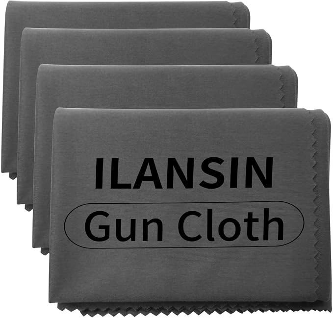 10/6Pack Technology Microfiber Black/Gray Gun Cleaning Cloth-Large Size-Lint by ILANSIN