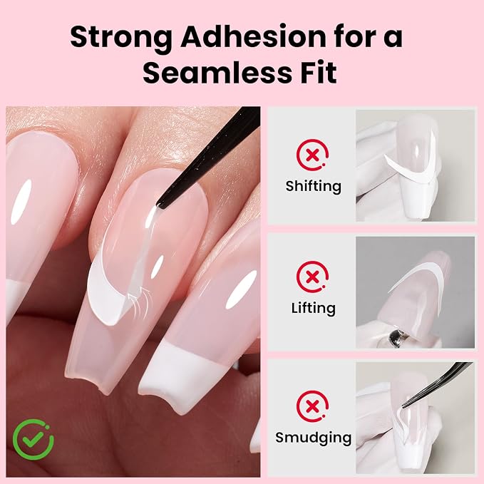 Beetles French Manicure Nail Art Stickers 30 Sheets French Tip Tool 3 Designs - Image 5