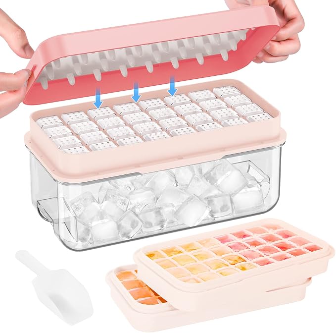 PHINOX Ice Cube Tray with Lid and Bin, Ice Trays by PHINOX