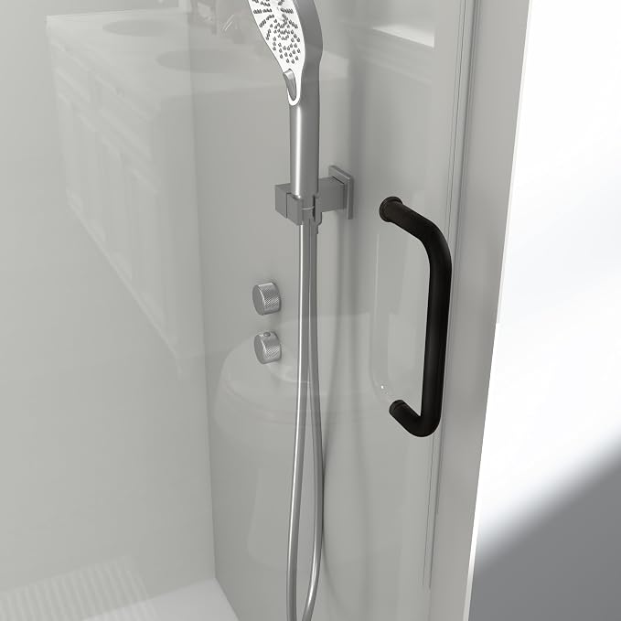 Abruzzo 76" Tall Frameless Single Sliding Shower Door - Image 8