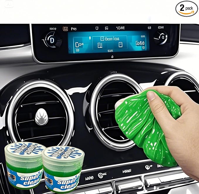 Car Cleaning Gel, 2 Pack Green Car Cleaning Putty, Reusable Car Interior Air by Unknown