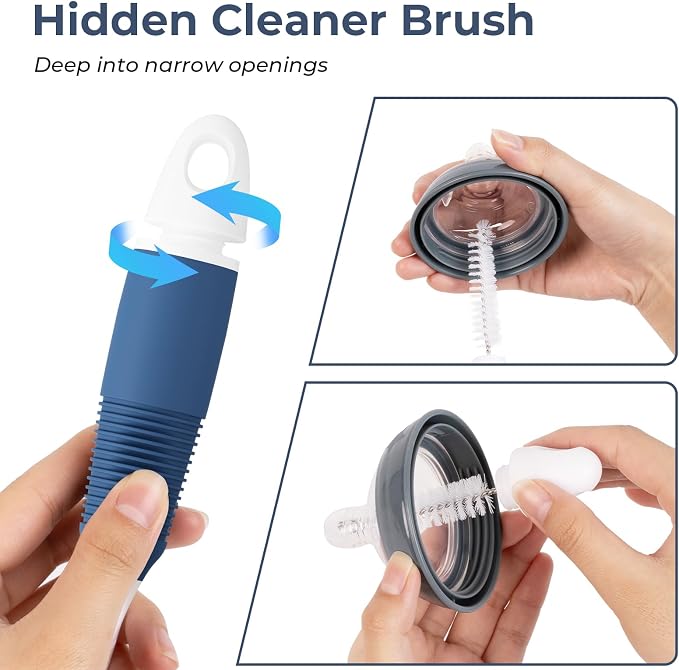 Amazer Bottle Brush Cleaner, Long Flexible Handle Bottle Brush Scrub - Image 3