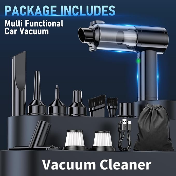 Car Vacuum Portable Cordless, 35000Pa High Power Brushless Motor Handheld Vacuum - Image 8