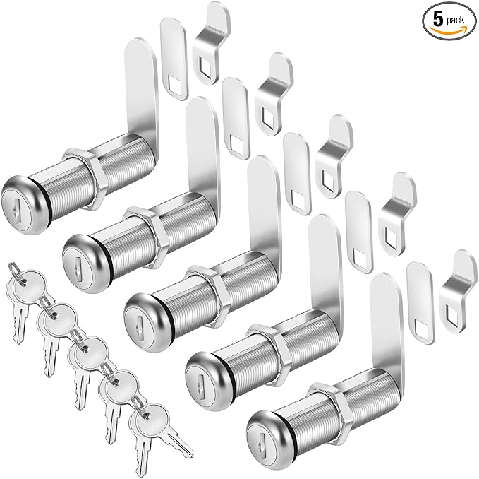 Cabinet Lock with Keys, Heavy Duty Cabinet Cam Lock Set by Unknown