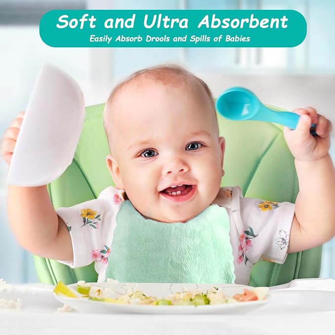 HOMEXCEL Baby Washcloths 12 Pack-Microfiber Baby Bath Face Towel 11.5 x 11.5 - Image 5