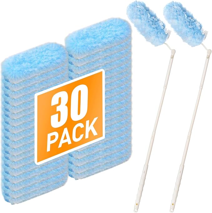 Heavy Duty Duster Refills for Swiffer Dusters, 360° Multi-Surface Microfiber by Torchero