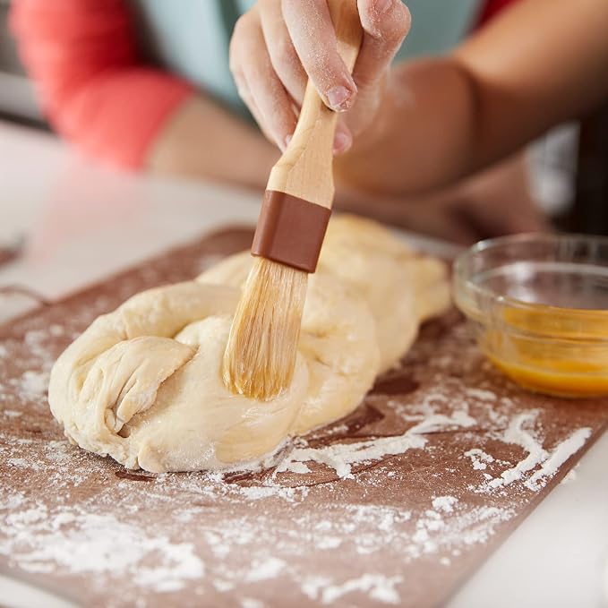 Boao Natural Bristle Pastry Brush Beech Wooden Handle Basting and BBQ Brushes - Image 5