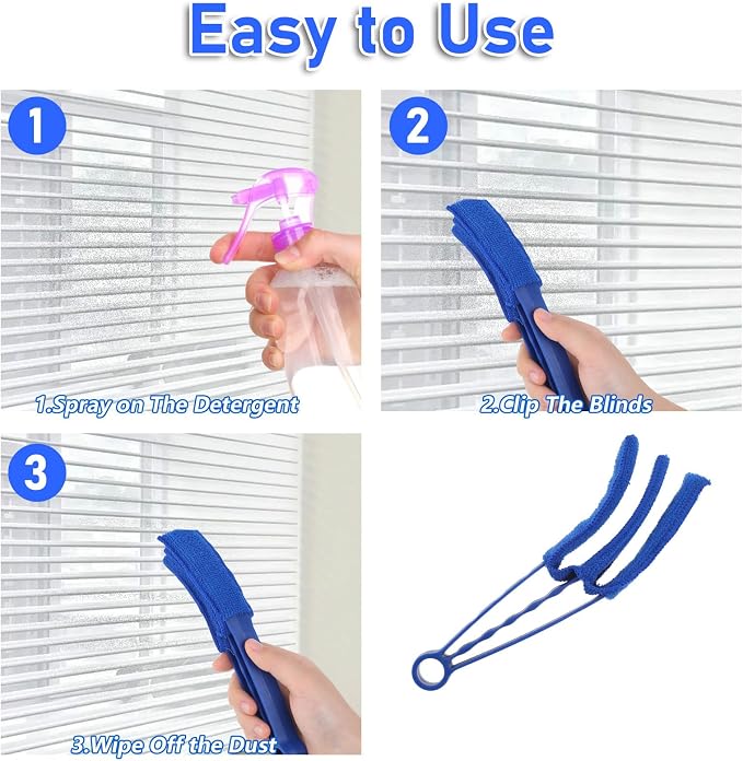 Blind Cleaner Duster Tool, 2 Pack 3 Arms Blind Duster - Image 4