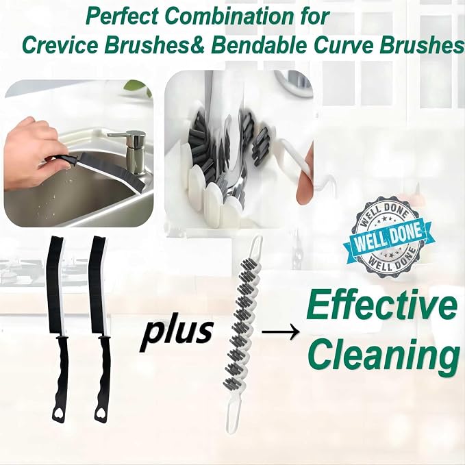 Crevice Cleaning Brush Hard Bristle Grout Brush Scrub Brush Toilet Brush - Image 3