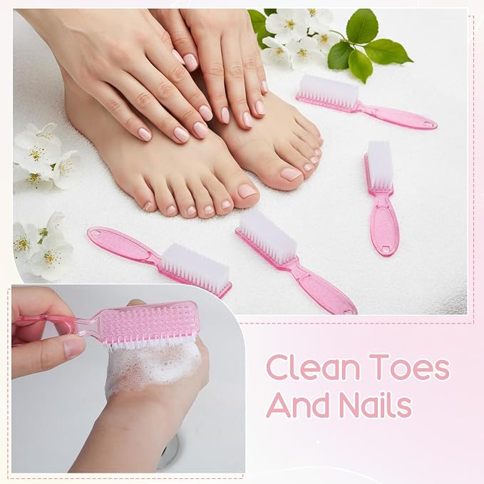 60 Pcs Nail Scrubber Brushes Bulk Handle Grip Manicure Brushes - Image 5