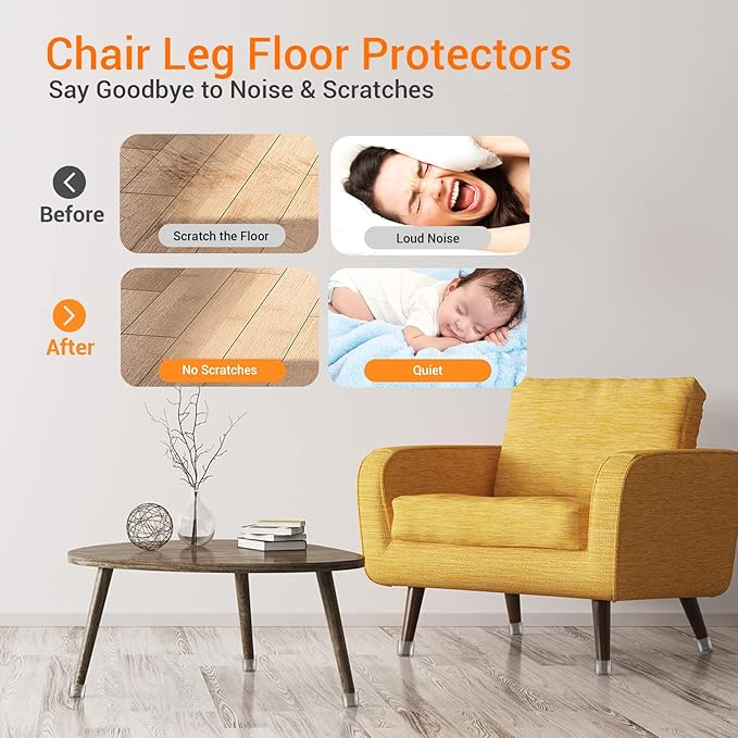 Glaais 36Pcs Silicone Chair Leg Floor Protectors, Floor Protectors - Image 2