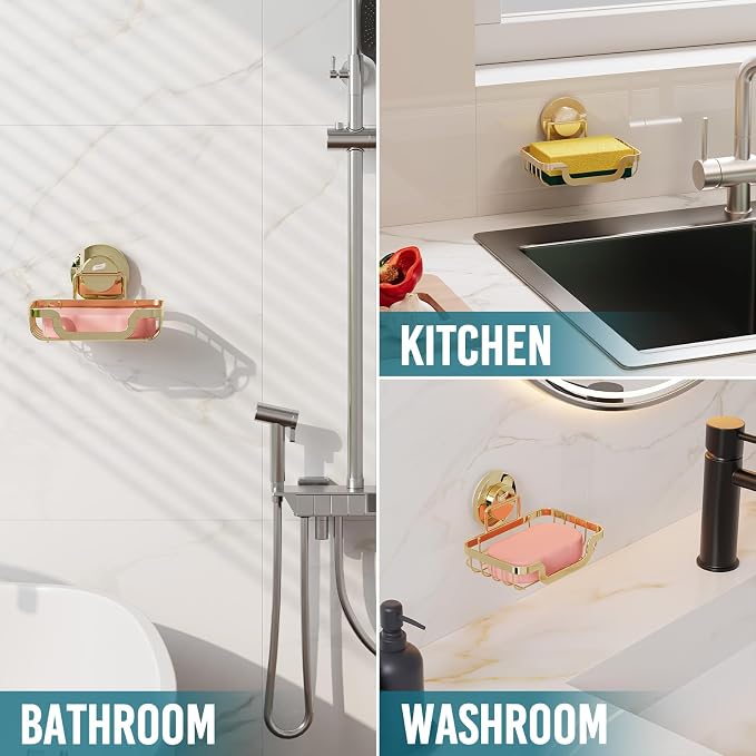 TAILI Soap Holder Bar Dish Suction Cup, Bar Shampoo Rack - Image 4