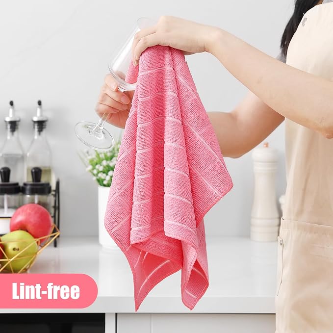 Homaxy Microfiber Kitchen Towels and Dishcloths Set, 20 Pack Soft and Absorbent - Image 4