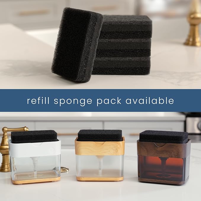 S&T INC. Dish Soap Dispenser and Sponge Holder - Image 7