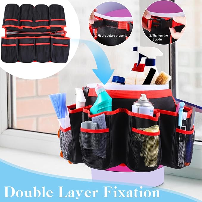 Portable Bucket Cleaning Tool Organizer, 5 Gallon Bucket Holder Cleaning - Image 4