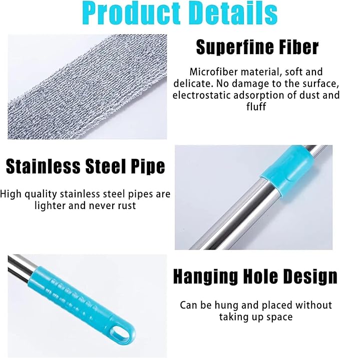 Retractable Gap Dust Clean Under Appliance Microfiber Duster Dust Cleaning Brush - Image 5