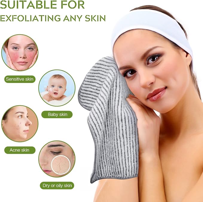 SINLAND Microfiber Face Cloths Highly Absorbent Washcloths Soft Feel Fingertip - Image 2