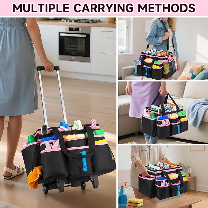 Large Rolling Cleaning Caddy Bag - Image 5