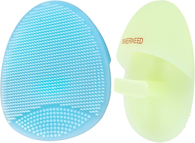 INNERNEED Soft Silicone Facial Cleansing Brush Manual Face Scrubber Exfoliating by INNERNEED