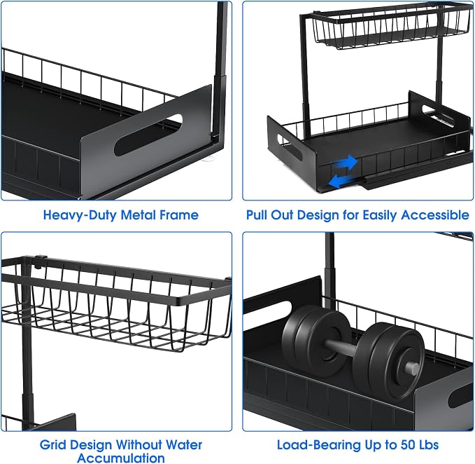 Under Sink Organizer, 2 Tier Under Sink Organizers and Storage Multi-Purpose - Image 5