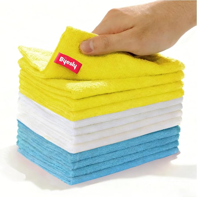 12-Pack Microfiber Cleaning Cloth, 11.5x11.5 Microfiber Towels by Unknown