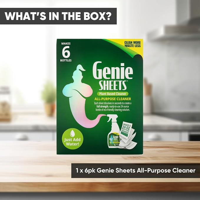 Genie Sheets All Purpose Cleaner | Concentrate Makes 6 24oz Refills | - Image 6