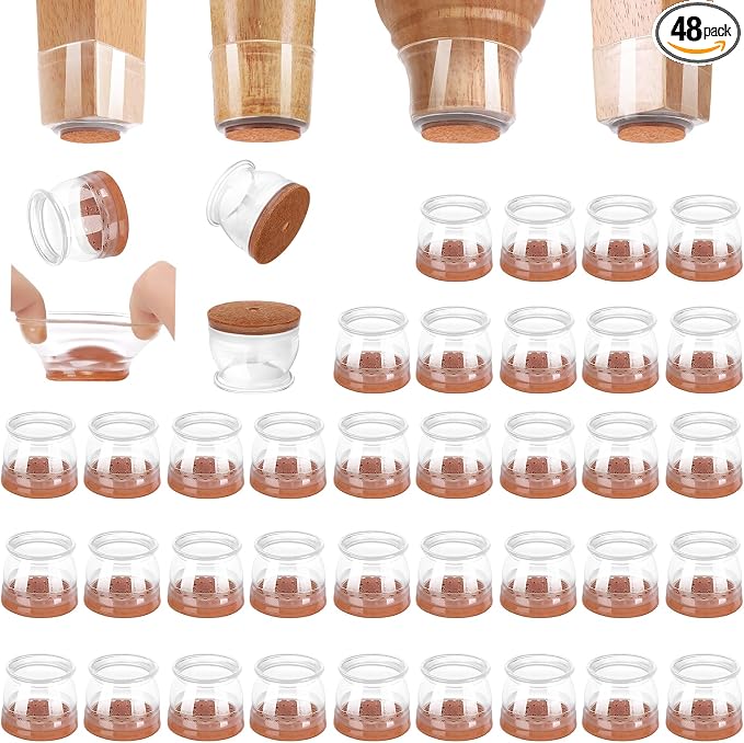 CHUNZEXI 48 Pack Chair Leg Floor Protectors by CHUNZEXI