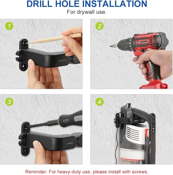 LANMU Wall Mount Holder with Cable Clip Compatible with Shark IX141 IX141AMZ - Image 5