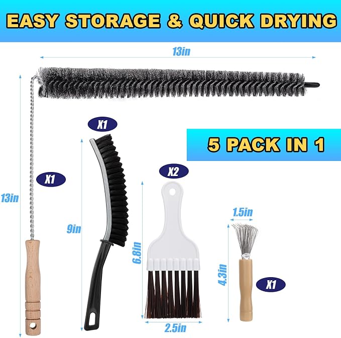 Palksky Refrigerator Coil Cleaning Brush Set, Fridge Radiator Brush & Condenser - Image 7