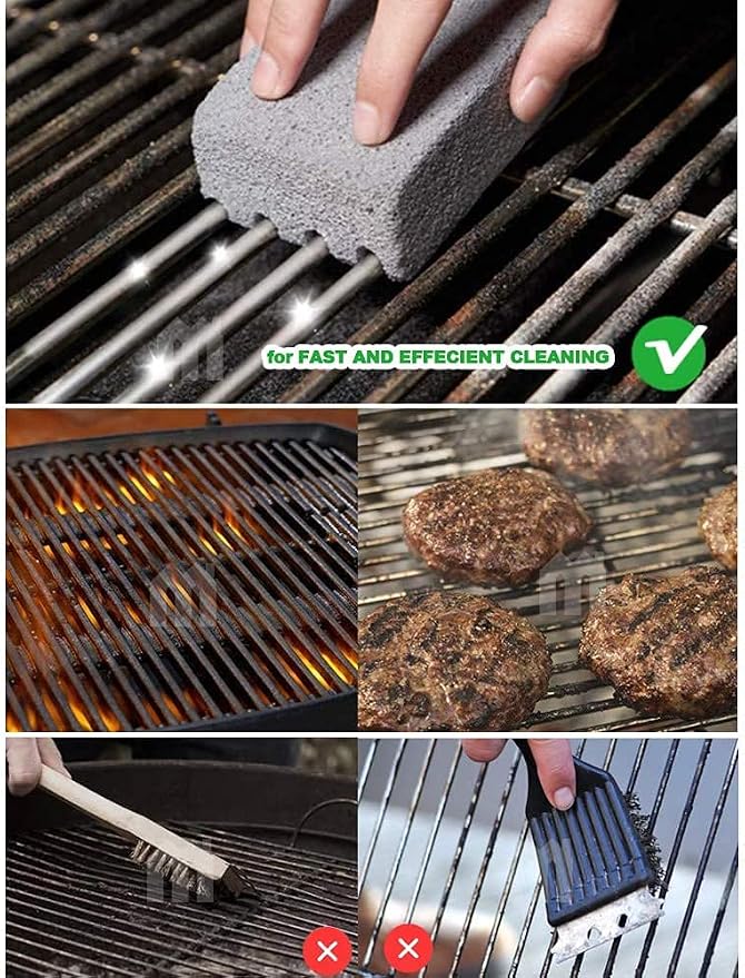 Magic Blackstone Griddle Scraper，4 Pack Gray Stone Cleaning Block Clean Brick - Image 2