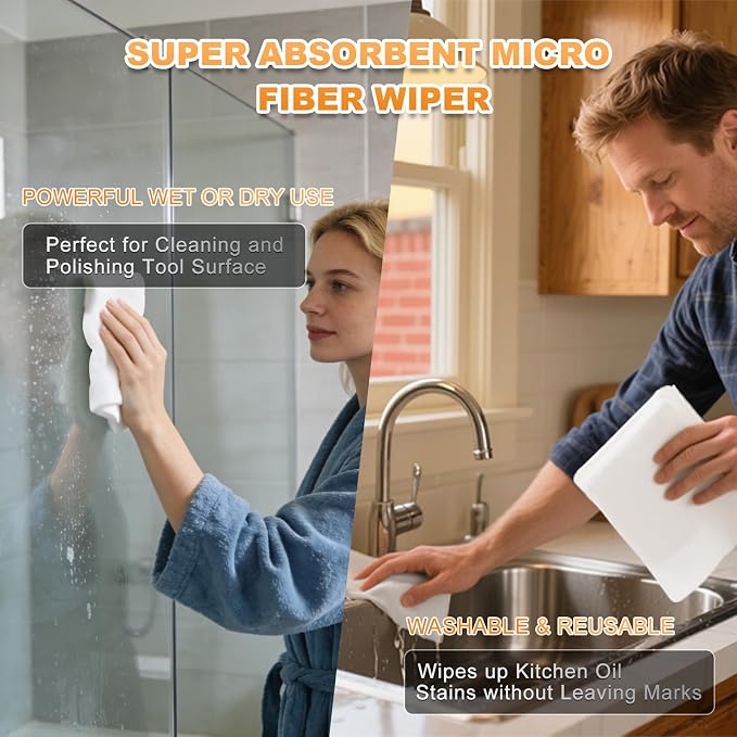 Microfiber Wipes 12"x12" Dry Wipes - Image 5
