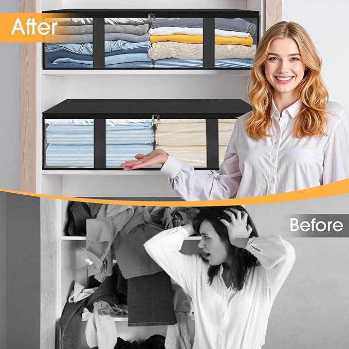 StorageRight Under Bed Storage Bins, Breathable Organizer - Image 5