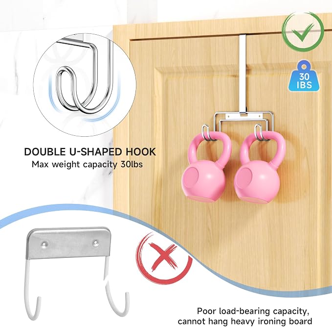 Over The Door & Wall Mount Ironing Board Hanger - Image 4
